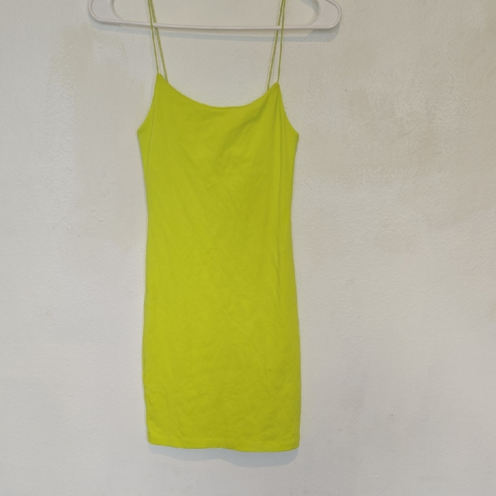 Zara Neon Green Dress Size M